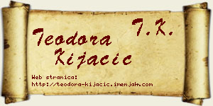 Teodora Kijačić vizit kartica